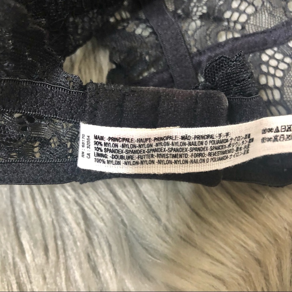 NEW Free People Black Lace Underwire Plunge Bra Sz 34B - Picture 10 of 11